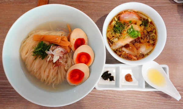 「醤油 特製しじみ昆布水つけ麺」@中華そば 和渦 TOKYOの写真