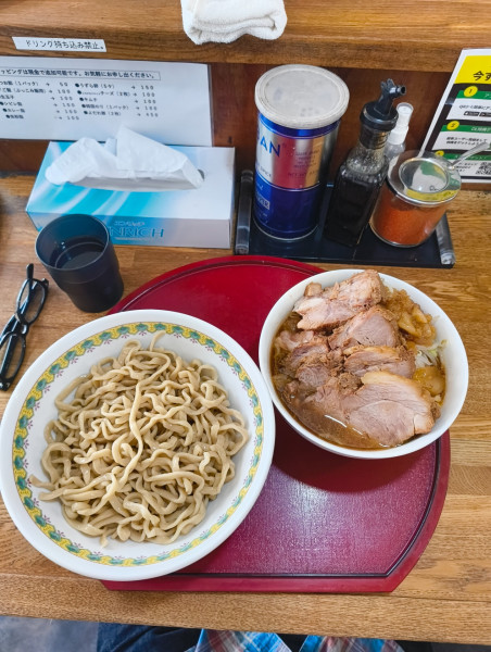 「中+つけ麺+ぶた　1400円」@ラーメンめじの写真