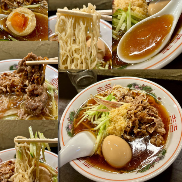 「【ゲリラ限定】冷し肉そば950円➕味玉」@づゅる麺 池田の写真