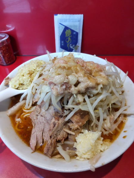 「ラーメン小＋SK半分､しょうが、海苔」@ラーメン二郎 西台駅前店の写真