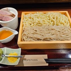 干し鮑出汁あいもりつけそば