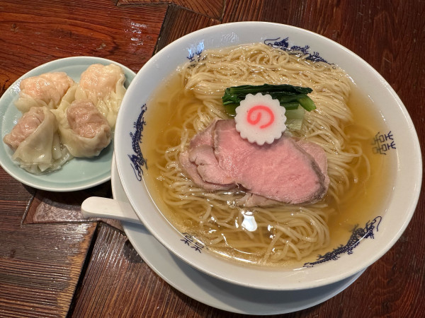 「中華そば【肉2個・海老2個】＋大盛」@中華蕎麦にし乃の写真