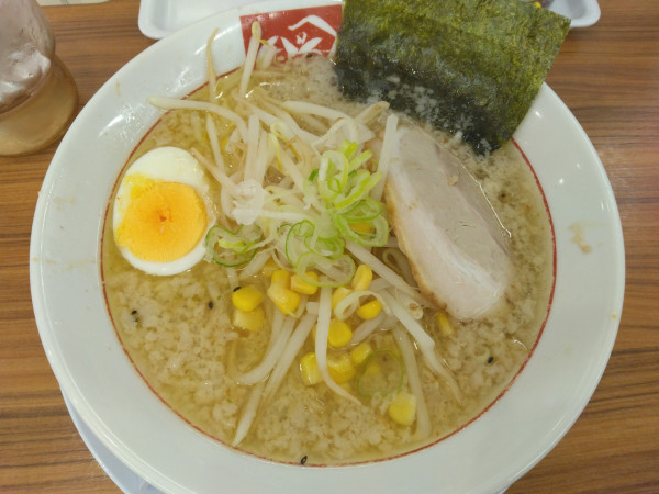 「こってり塩ラーメン1023円ライス無料(クーポン餃子)」@ラーメンばんだい 柏新富町店の写真