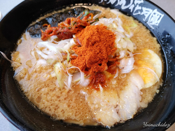 「嵐げんこつらあめん（820円）、シャキねぎ（無料）」@らあめん花月嵐 鴻巣店の写真