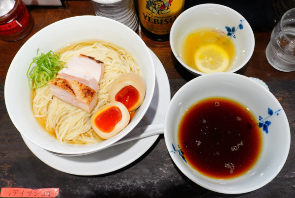 「【限定20食】鶏つけ麺＋大盛＋エビス（中瓶）」@鶏喰～TRICK～の写真