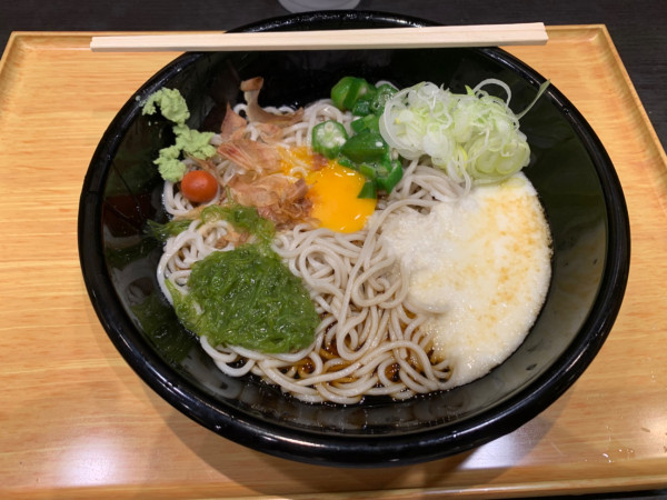 「ねばとろぶっかけ玉子そば 510円」@小諸そば 兜町店の写真