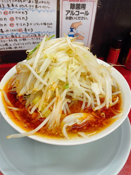 「ラーメン小　固め野菜多めラー油」@豚男 -BUTAMEN-の写真