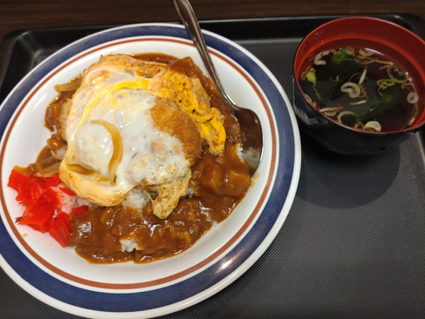 「（店舗限定？）カレーカツ丼　６８０円」@名代 富士そば 大井町駅前店の写真