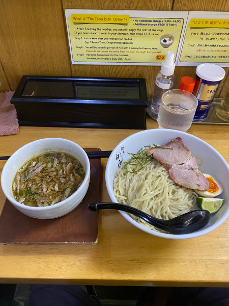 「白えび醤油つけ麺大盛¥1,090円(限定)」@麺屋 白神の写真