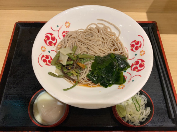 「朝限定メニュー　朝食そば（冷）」@いろり庵きらく 東京京葉店の写真