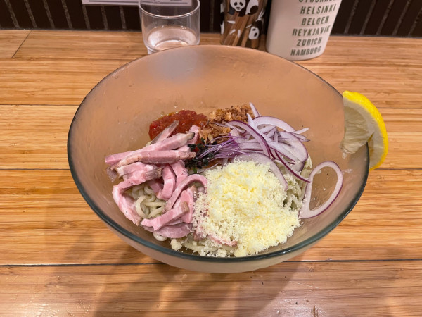 「冷たいトマトバジルまぜそば」@カッパ64 福生店の写真