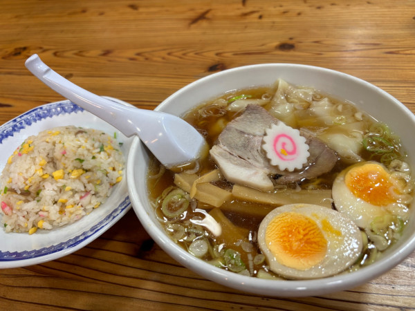 「ミニワンタン麺セット②」@らーめん太陽 江古田店の写真