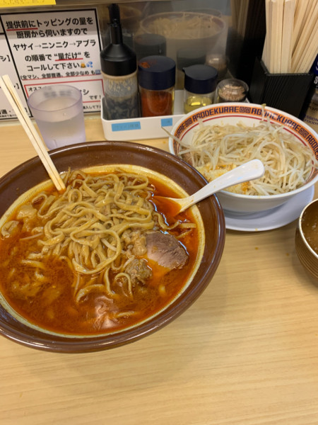 「辛いラーメン」@麺屋 顎で喰らえの写真