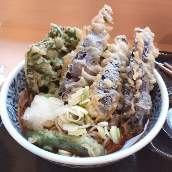 「なす天そば（￥670）＋春菊天（￥120）」@和そばの写真