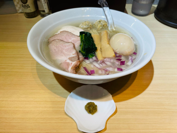 「特製貝出汁塩そば、貝めし」@貝出汁 中華そば 竹祥の写真