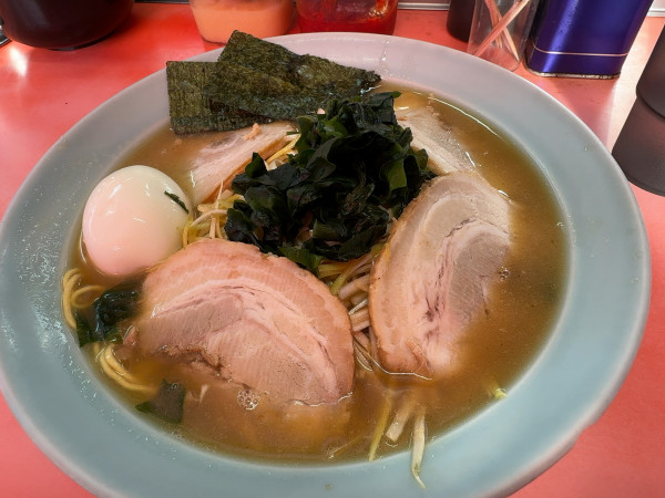 「ネギラーメン＋半チャーシュー・半ライス」@ラーメンショップ 山倉店の写真