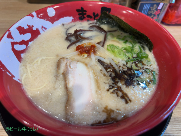 「牛白湯ラーメン黄金半チャーハン餃子定食(1450円)」@ラーメンまこと屋 埼玉伊奈店の写真