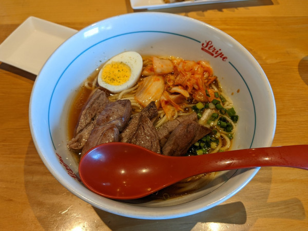 「ステーキラーメン」@ストライプ ヌードルズの写真