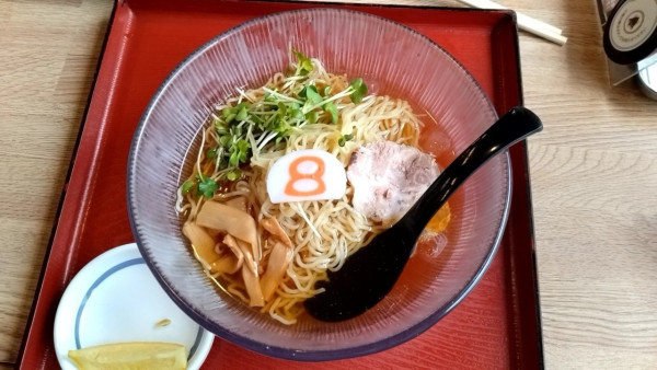 「冷やしらーめん759円＋ミニ炒飯セット341円」@8番らーめん 大沢野店の写真