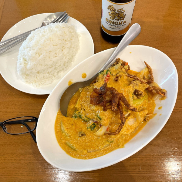「ソーフトシエルカラップカレー粉炒め（Ｓ）」@J's Cafe & Restaurantの写真
