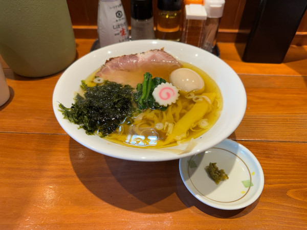 「塩そば（濃いめ&ピロ麺）」@麺屋 真心の写真