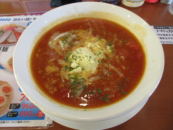「【限定】トマト＆カレーらーめん（760円）」@幸楽苑 国立府中インター店の写真