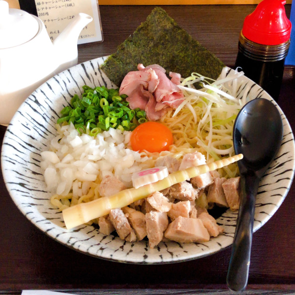 「濃厚玉子と比内地鶏の油そば〝大盛〟」@麺匠えにしの写真