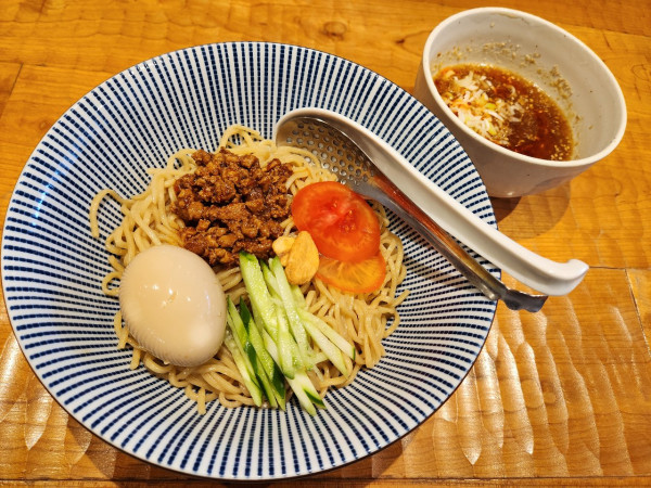 「限定 冷やしつけ麺(タンタン風)味玉」@麺屋つむぎの写真