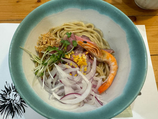 「アカザ海老の福来塩まぜそば」@活龍 海老蟹専門 甲殻堂の写真