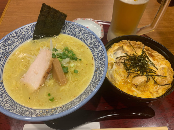 「鶏白湯そばハーフ親子丼セット」@鶏五味 そごう大宮店の写真