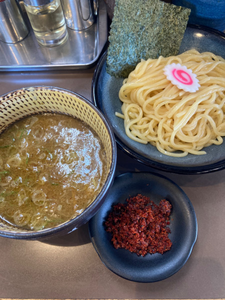 「つけそば、辛味」@麺彩房 中野本店の写真