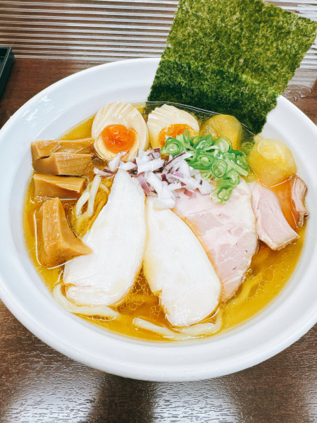 「冷製鯵煮干し塩 100%」@麺や 睡蓮の写真