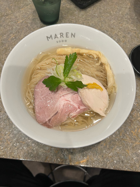 「夏季限定冷やしゆず塩」@soba MAREN 渋谷店の写真