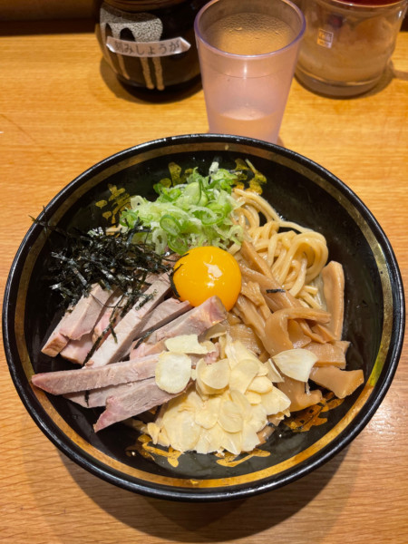 「特上煮干し油そば」@油そば専門 清水家 向ヶ丘遊園店の写真
