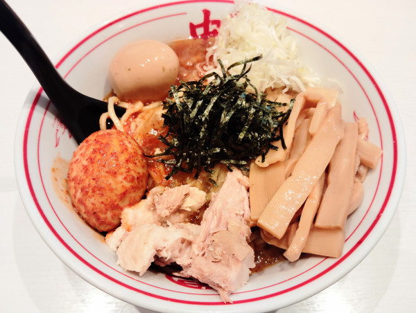 「冷し麺ショウガ醤油＋北極味玉」@蒙古タンメン 中本 高田馬場店の写真