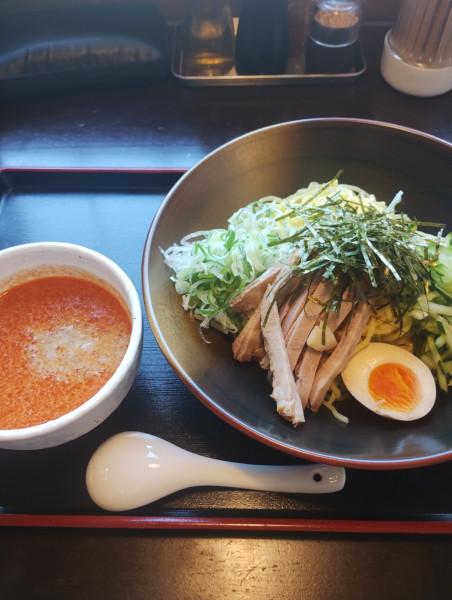 「冷やし坦々つけめん(大盛)」@めん処 酒家 咲はるの写真