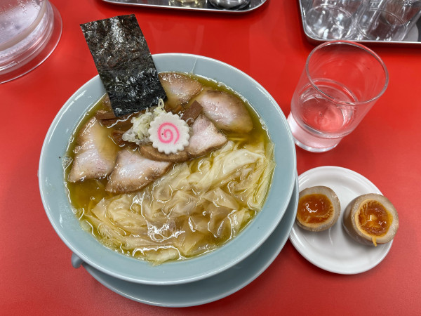 「チャーシューワンタン麺1430円味玉150円」@千住 チャーシュー軒の写真