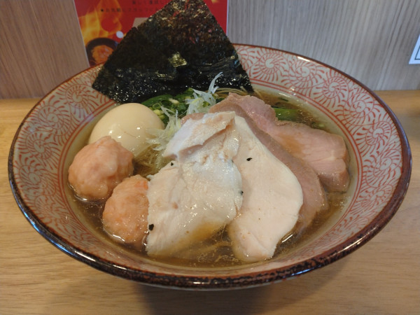 「特製伊勢えび出汁中華蕎麦（塩）＋和え玉」@麺屋いとう 東金店の写真