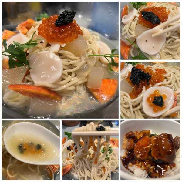 「【限定】桃と帆立といくら冷製あえそば1300円ランチご飯」@中華蕎麦 瑞山（ZUIZAN）の写真