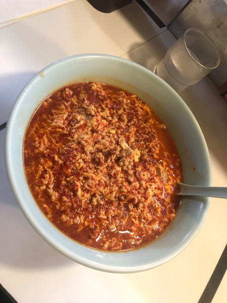 「タンタンメン メチャ辛麺大盛り硬め 1,000円」@中華タンタンメン本舗 きんけの写真