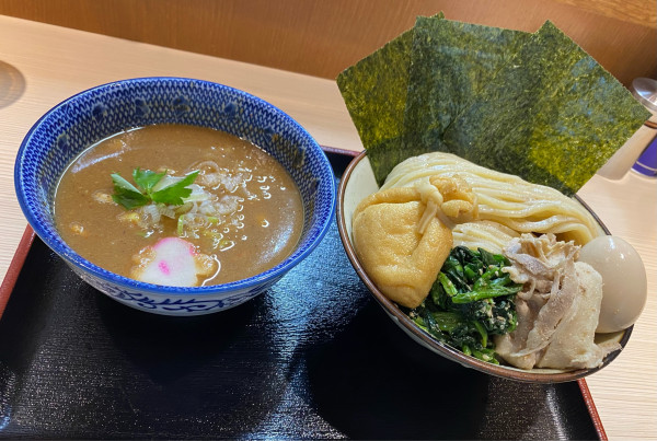 「鶴嶺峰つけ麺 小結（大）¥950 特製とっぴんぐ ¥250」@らー麺土俵 鶴嶺峰の写真