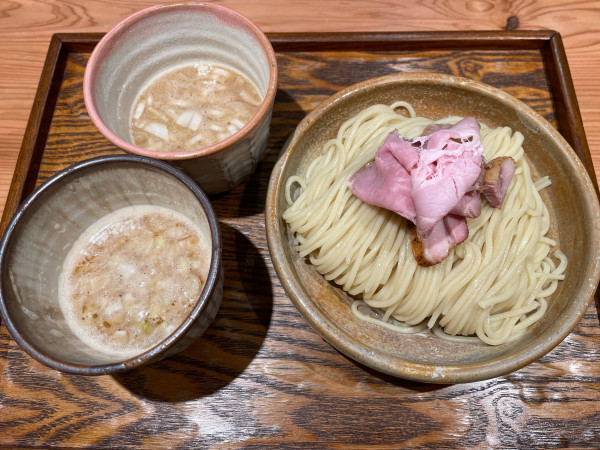 「つけ汁 2種 つけめん」@あいだやの写真