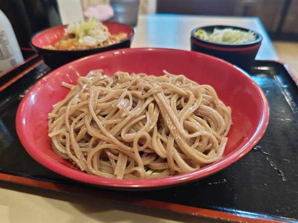 「もりそば（ミニ生姜豚丼セット）」@名代 富士そば 西小山店の写真