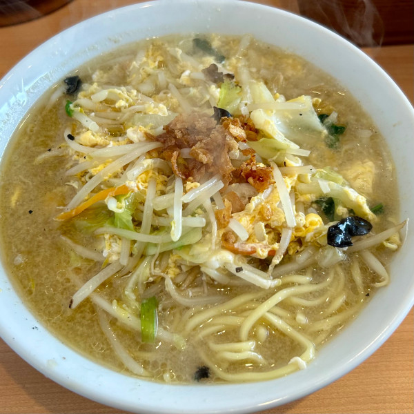 「タンメン＋玉子とじトッピング」@YOKOHAMA中華そば かみ山の写真