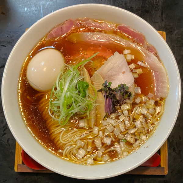 「黄金大吟醸醤油 ¥980 味玉 ¥120」@麺栞 みかさの写真