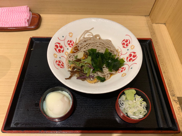 「朝限定メニュー　朝食そば（冷）」@いろり庵きらく 東京京葉店の写真
