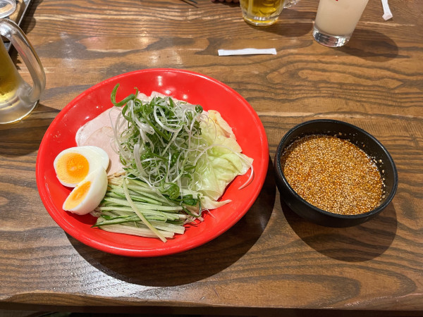「つけ麺半熟玉子付き」@廣島つけ麺本舗 ばくだん屋 ekie広島店の写真