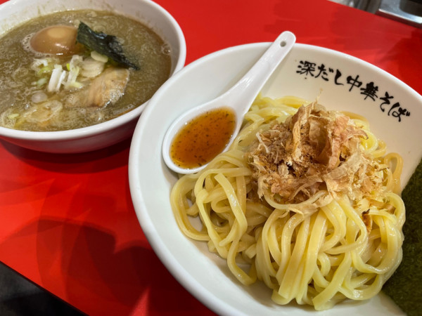 「特製つけそば（990円）」@駅ラーメン 深だし中華そばの写真