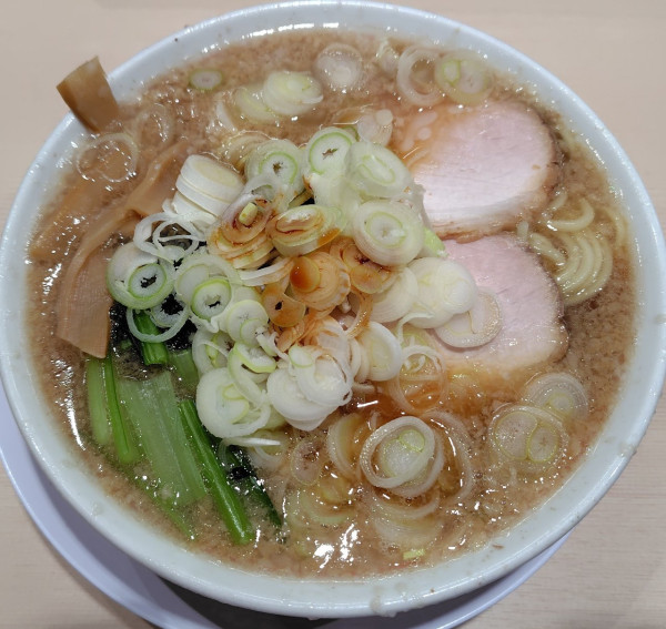 「背脂中華 850円 薬味ネギ100円」@ラーメン みなみの写真