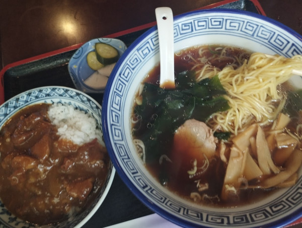 「カレー丼セット(900)」@グリル小竹の写真